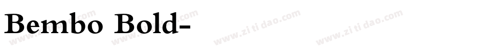 Bembo Bold字体转换